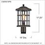 Quoizel Crusade 17 1/4"W Palladian Bronze Outdoor Post Light