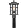 Quoizel Crusade 17 1/4" Wide Earth Black Outdoor Post Light