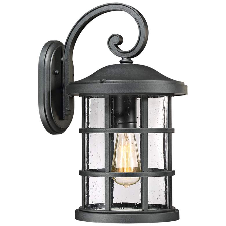 Quoizel Crusade 17 3/4&quot; High Earth Black Outdoor Wall Light