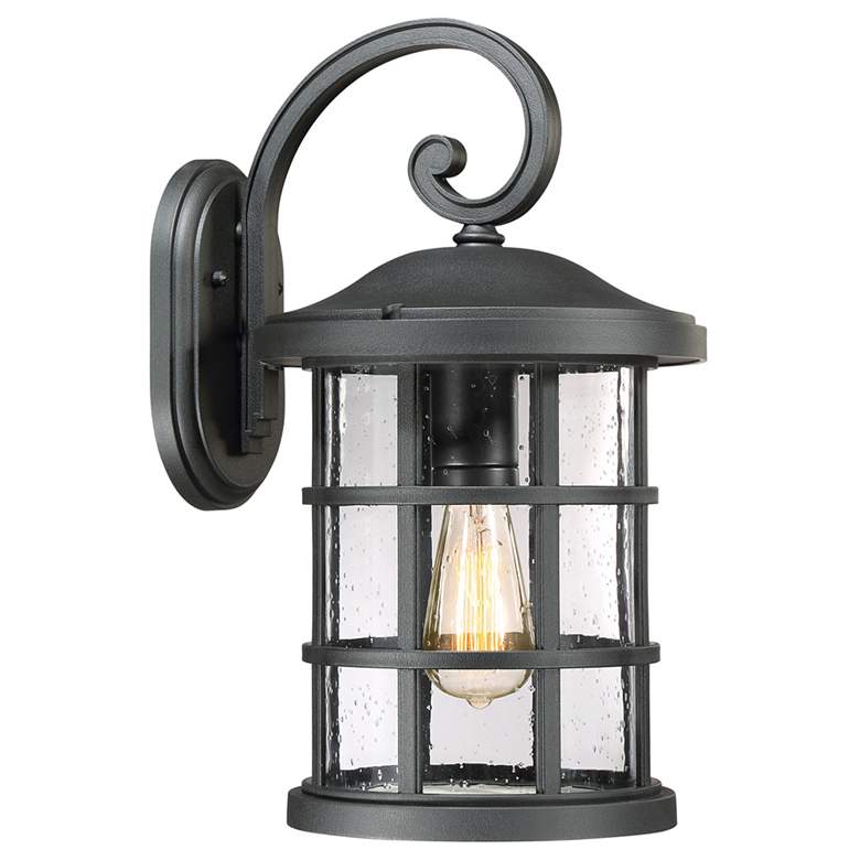 Image 1 Quoizel Crusade 17 3/4 inch High Earth Black Outdoor Wall Light