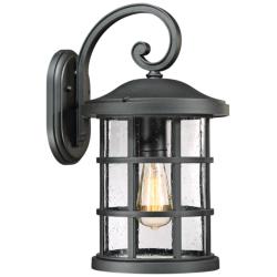 Quoizel Crusade 17 3/4&quot; High Earth Black Outdoor Wall Light