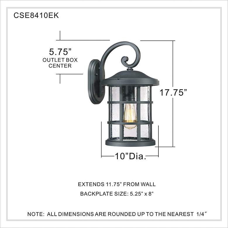 Image 6 Quoizel Crusade 17 3/4" High Earth Black Outdoor Wall Light more views