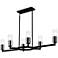 Quoizel Cruz 48" Wide Matte Black 6-Light Linear Chandelier