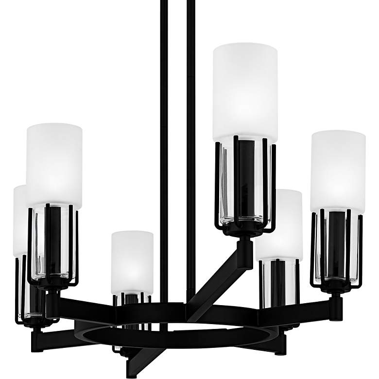 Image 5 Quoizel Cruz 48" Wide Matte Black 6-Light Linear Chandelier more views
