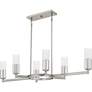 2_Quoizel Cruz 48"W Brushed Nickel 6-Light Linear Chandelier more views