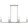 3_Quoizel Cruz 48"W Brushed Nickel 6-Light Linear Chandelier more views