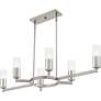 4_Quoizel Cruz 48"W Brushed Nickel 6-Light Linear Chandelier more views