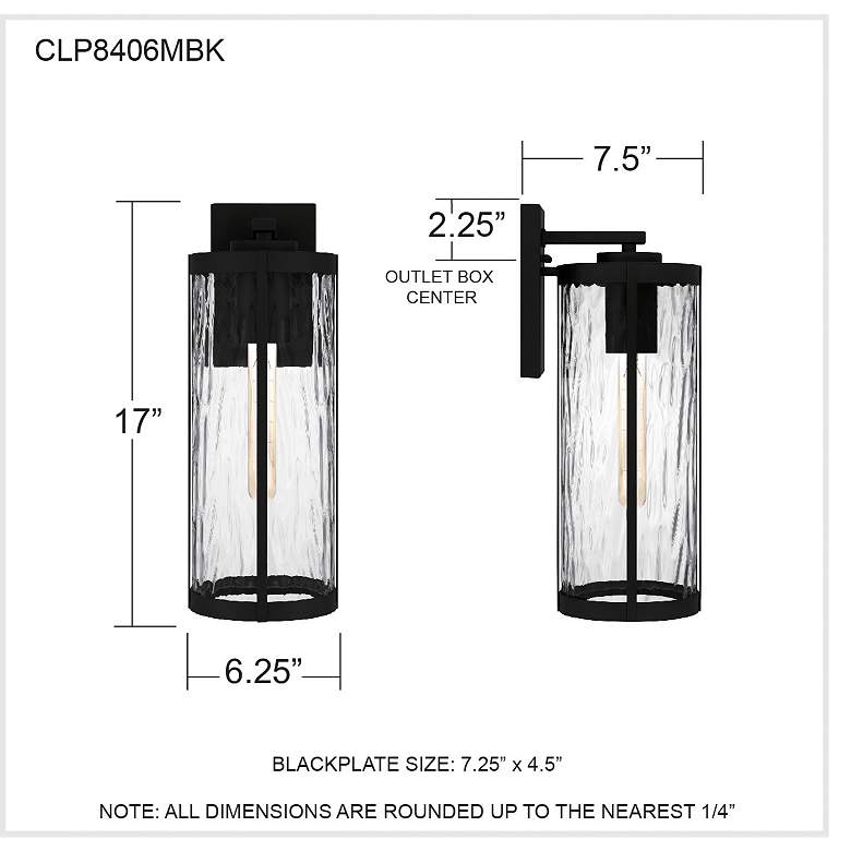 Image 7 Quoizel Culpo 17" High Matte Black Outdoor Wall Light more views
