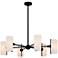 Quoizel Curran 36" Wide Matte Black 6-Light Chandelier