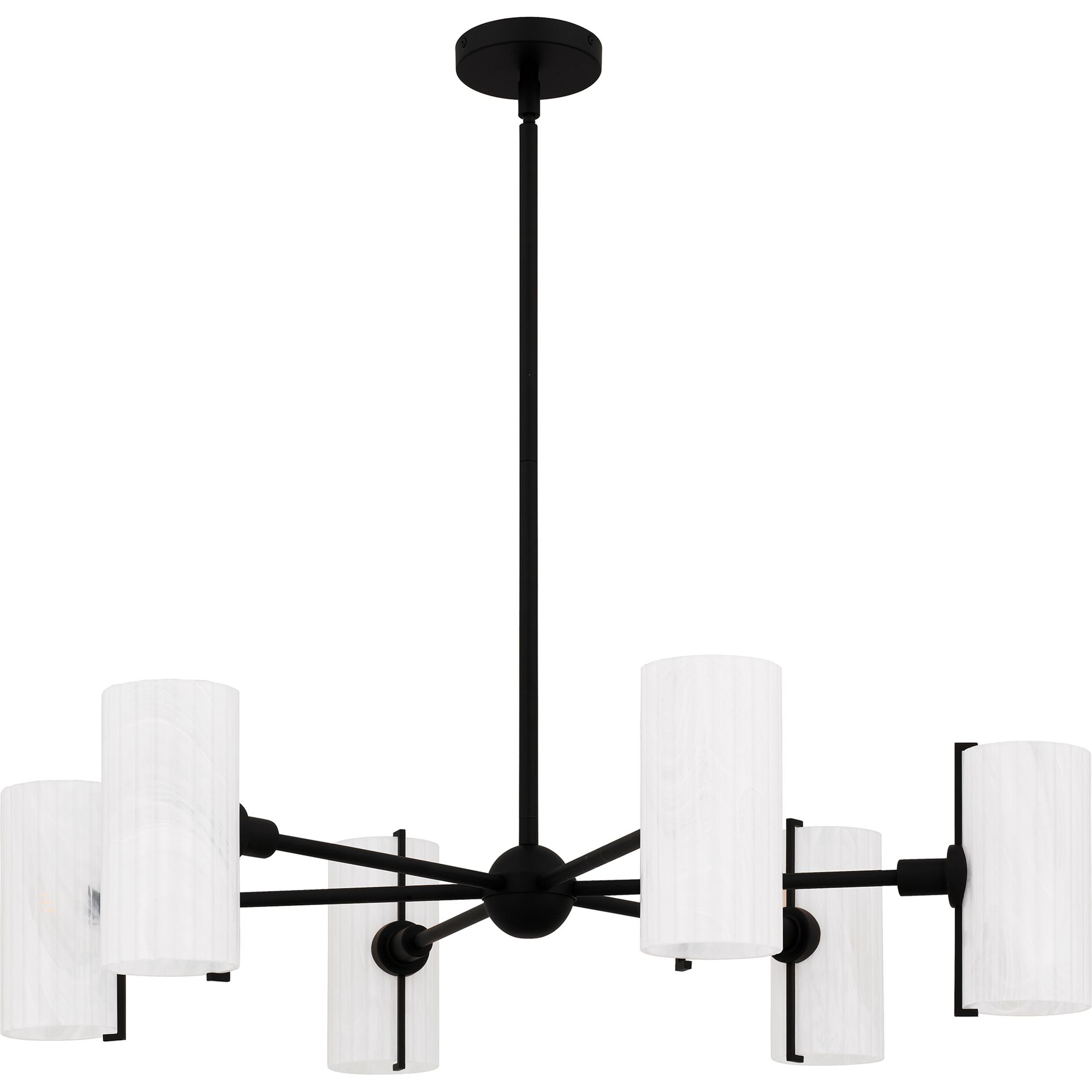 Image 2 Quoizel Curran 36" Wide Matte Black 6-Light Chandelier more views