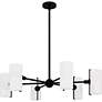 2_Quoizel Curran 36" Wide Matte Black 6-Light Chandelier more views