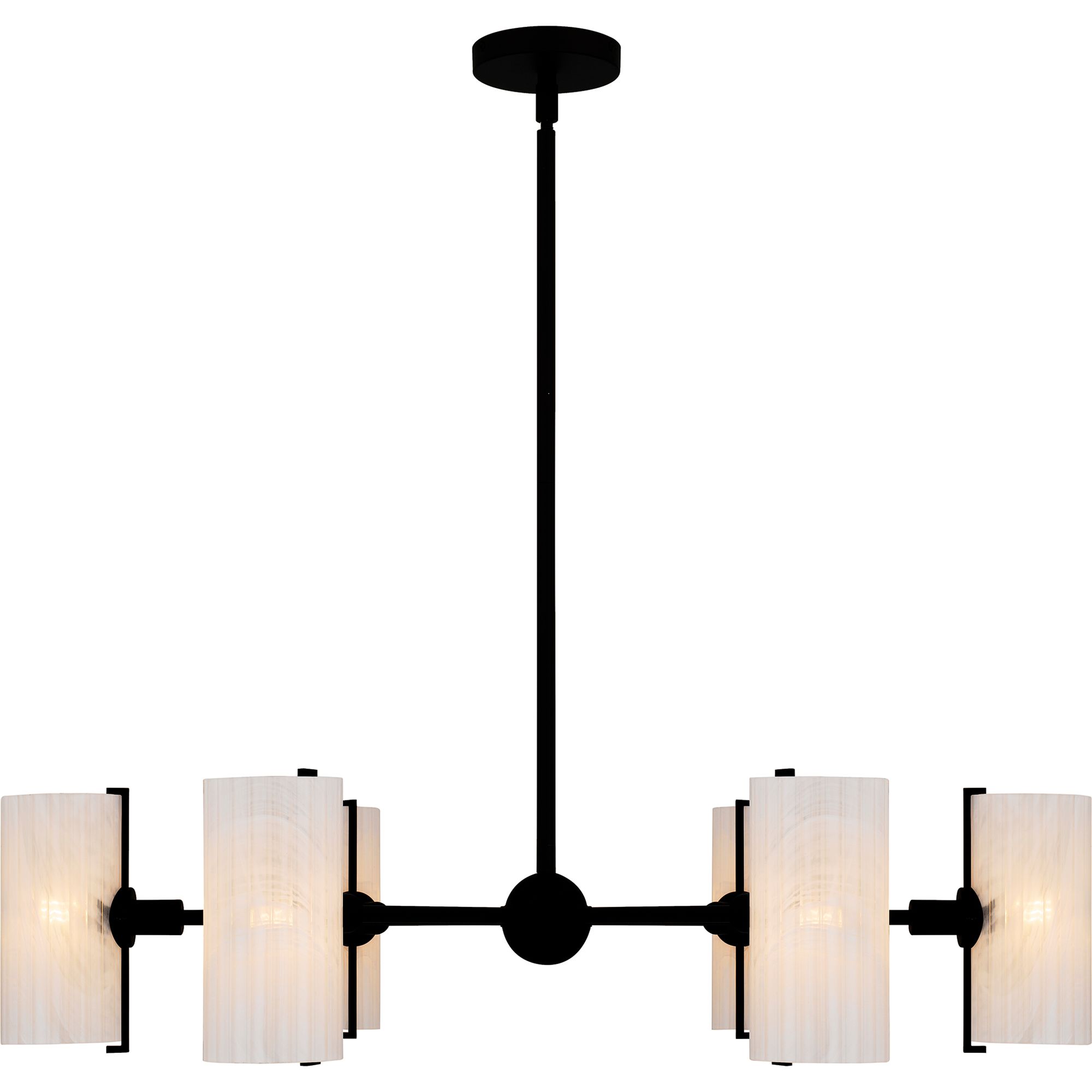 Image 3 Quoizel Curran 36" Wide Matte Black 6-Light Chandelier more views