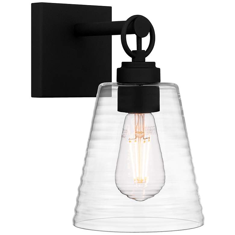 Image 2 Quoizel Dacosta 10" High Earth Black Wall Sconce