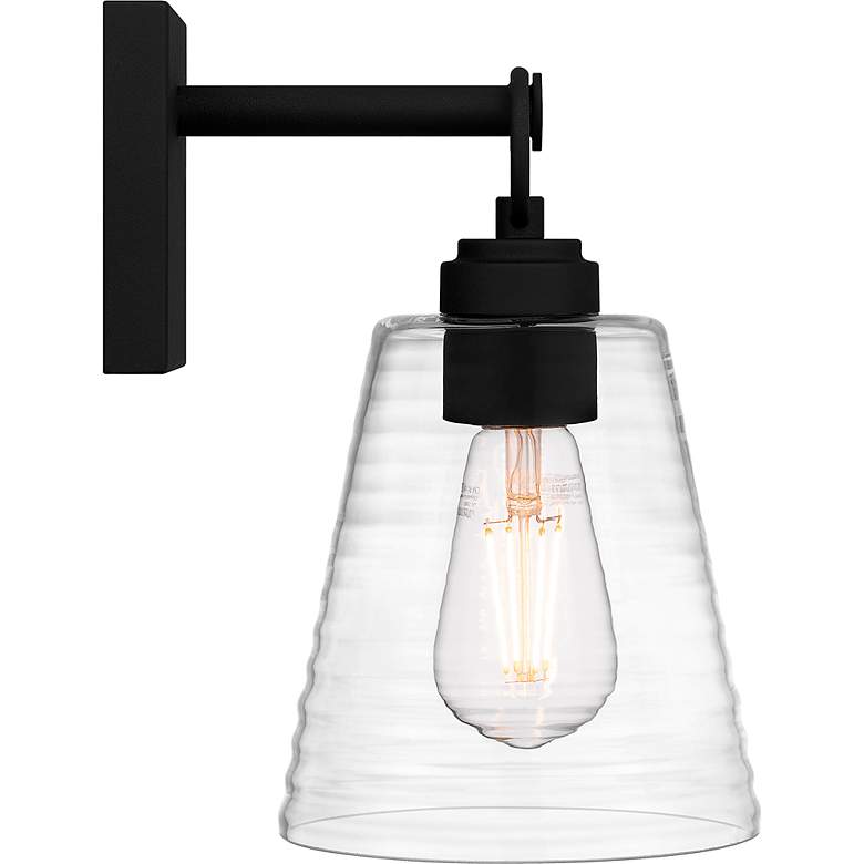 Image 6 Quoizel Dacosta 10" High Earth Black Wall Sconce more views