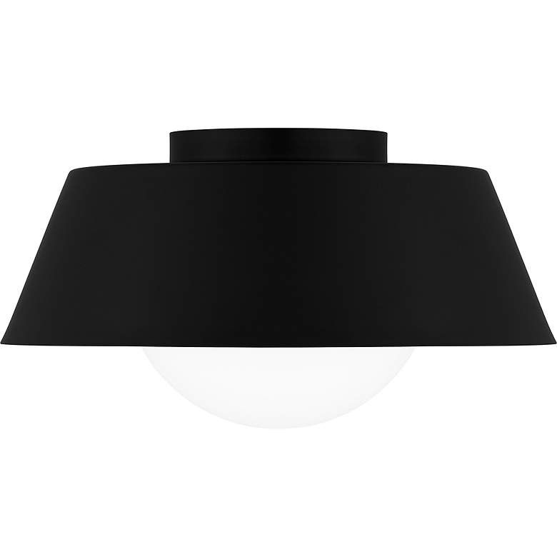 Image 4 Quoizel Damascus 16" Wide 1-Light Modern Matte Black Ceiling Light more views