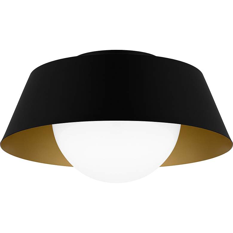 Image 6 Quoizel Damascus 16" Wide 1-Light Modern Matte Black Ceiling Light more views