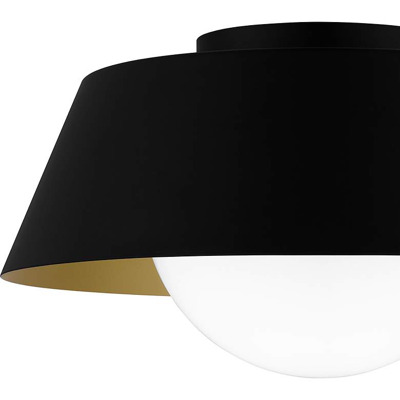 Image 7 Quoizel Damascus 16" Wide 1-Light Modern Matte Black Ceiling Light more views