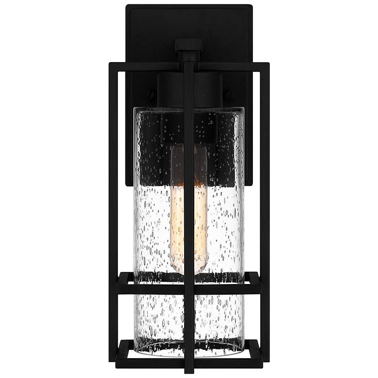 Image 5 Quoizel Damien 12 1/4" High Earth Black Outdoor Wall Light more views