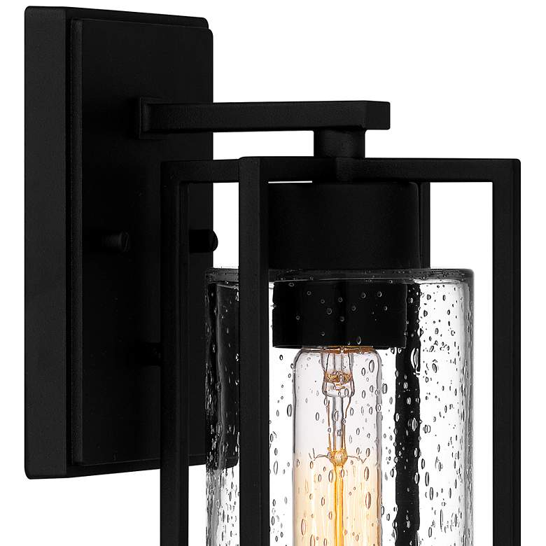 Image 6 Quoizel Damien 12 1/4" High Earth Black Outdoor Wall Light more views