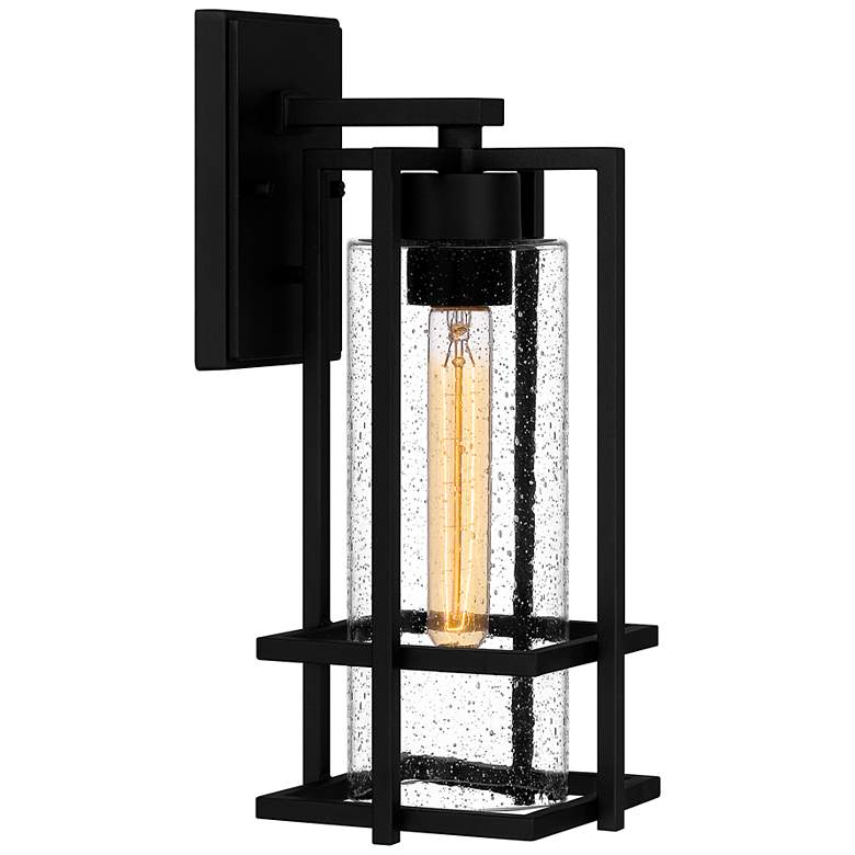 Image 3 Quoizel Damien 14 1/2" High Earth Black Modern Outdoor Wall Light