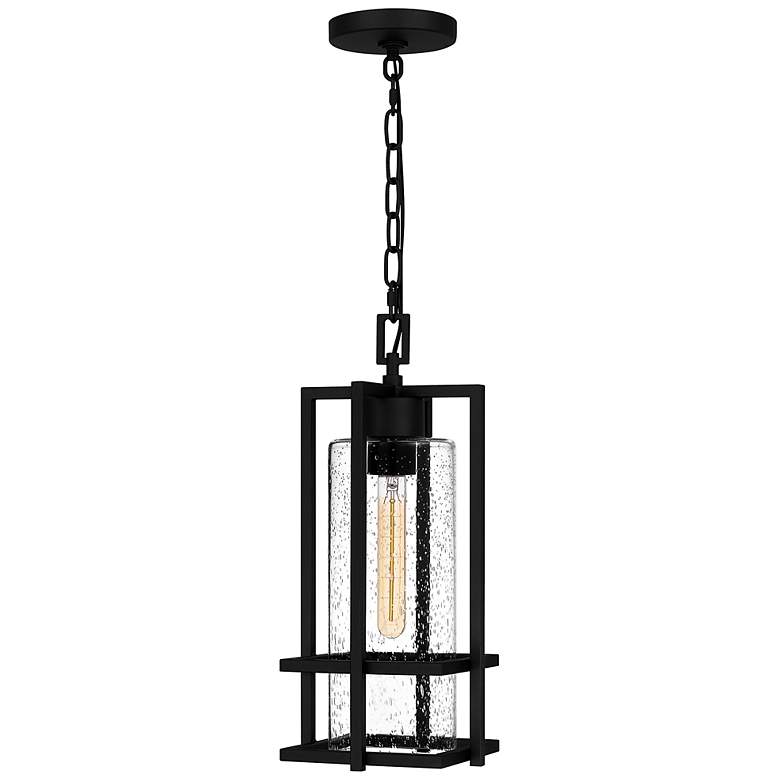 Image 3 Quoizel Damien 17 1/4" High Earth Black Outdoor Hanging Light