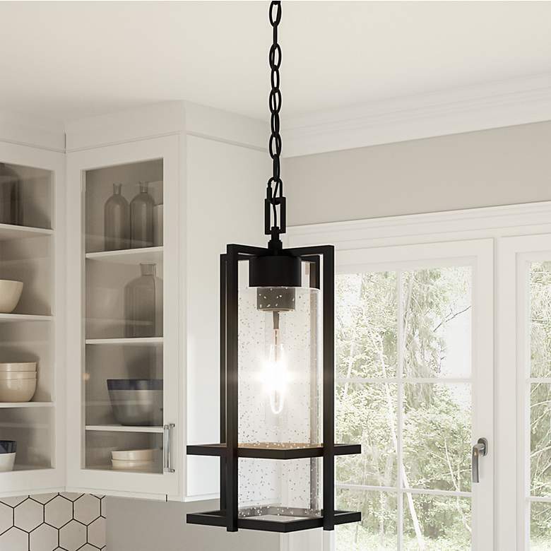 Image 2 Quoizel Damien 17 1/4 inch High Earth Black Outdoor Mini-Pendant Light