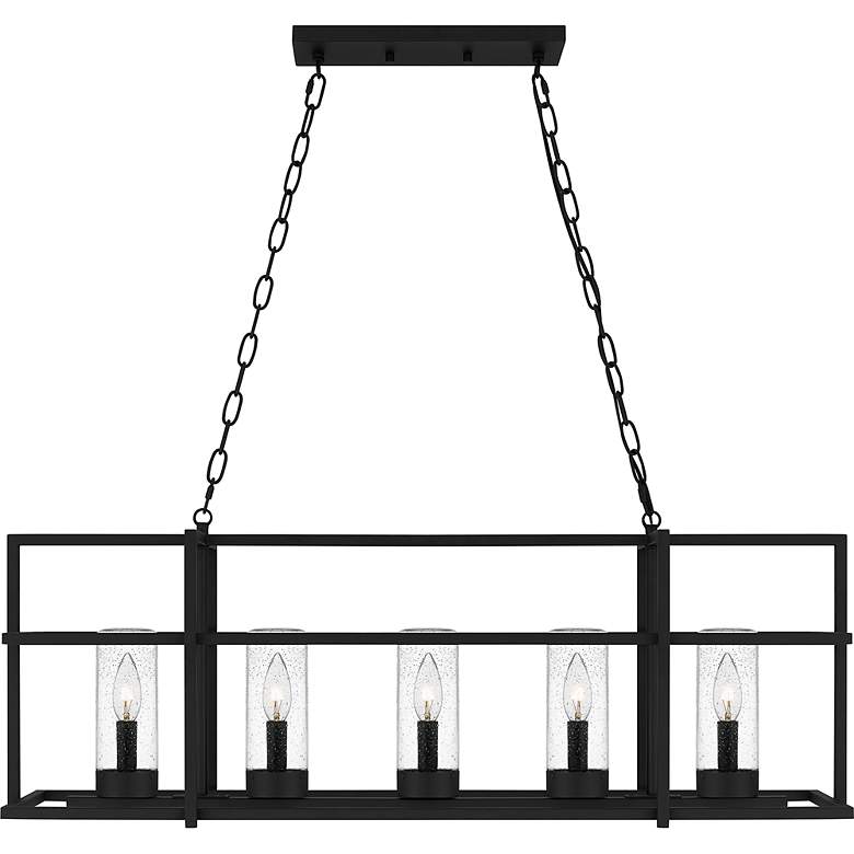Image 5 Quoizel Damien 37"W Earth Black 5-Light Island Chandelier more views