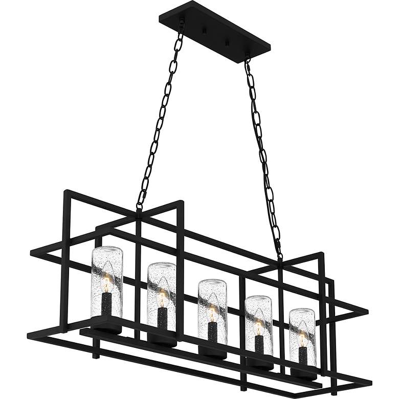 Image 6 Quoizel Damien 37"W Earth Black 5-Light Island Chandelier more views