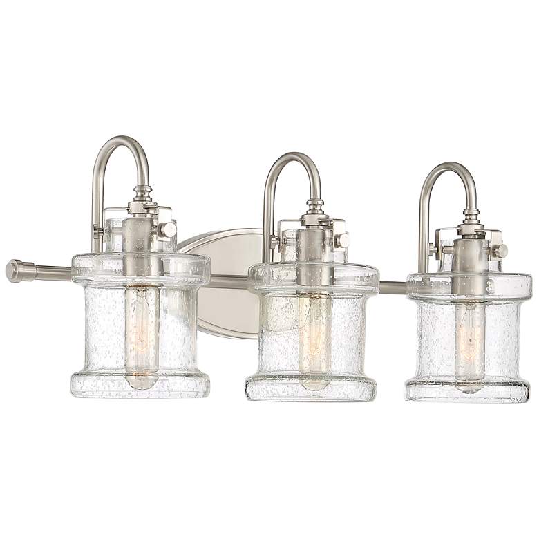Image 2 Quoizel Danbury 24" Wide Brushed Nickel 3-Light Bath Light more views