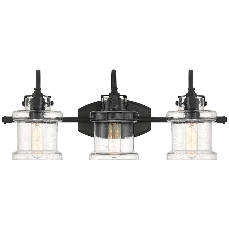 Image 1 Quoizel Danbury 24" Wide Earth Black 3-Light Bath Light