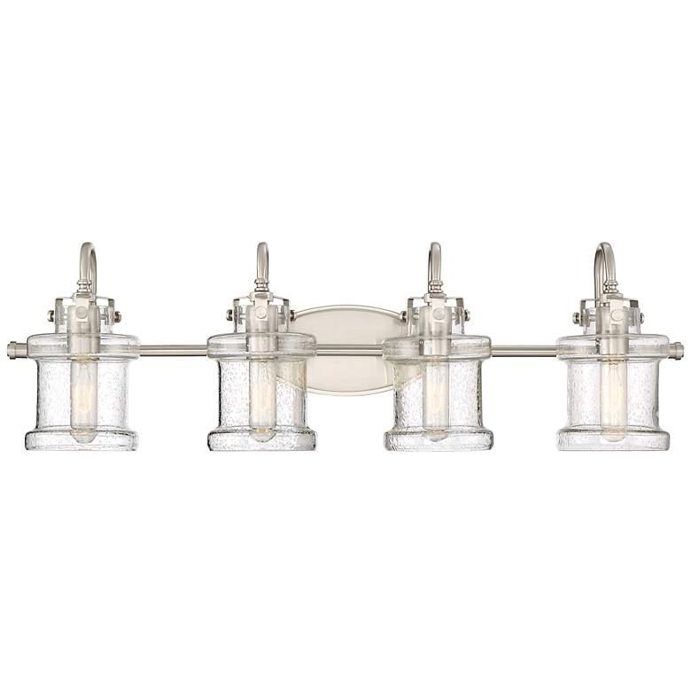 Image 1 Quoizel Danbury 32" Wide Brushed Nickel 4-Light Bath Light