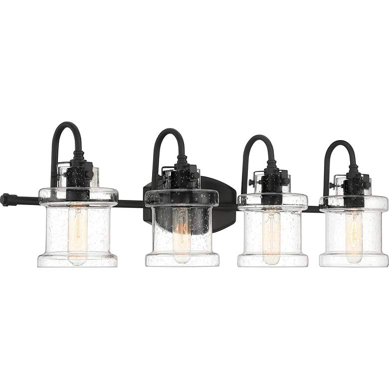 Image 2 Quoizel Danbury 32" Wide Earth Black 4-Light Bath Light more views