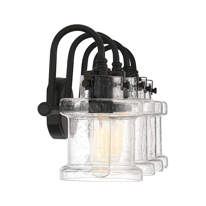 Image 3 Quoizel Danbury 32" Wide Earth Black 4-Light Bath Light more views