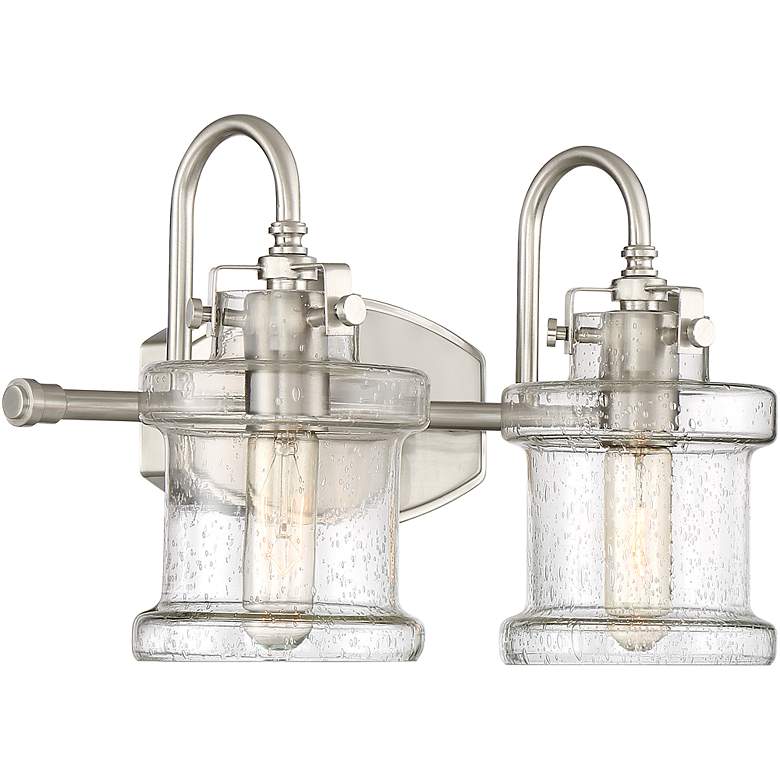 Image 2 Quoizel Danbury 9 3/4"H Brushed Nickel 2-Light Wall Sconce more views