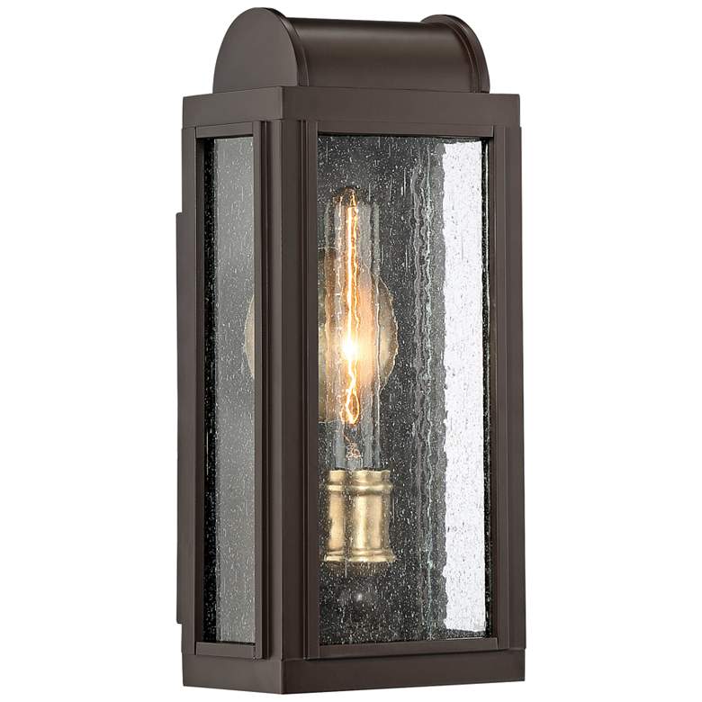 Image 1 Quoizel Danville 14 1/2 inchH Western Bronze Outdoor Wall Light