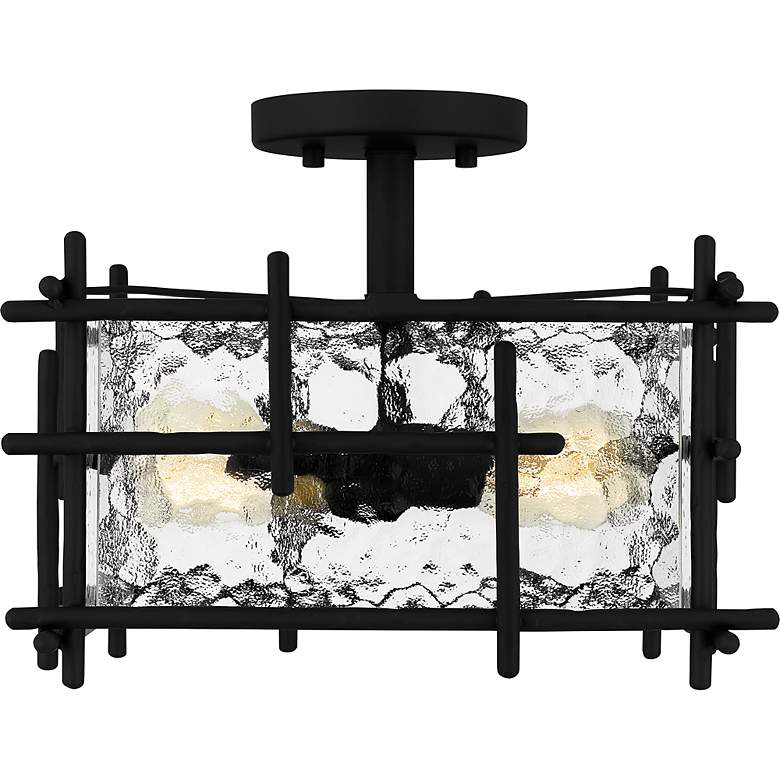 Image 5 Quoizel Daphne 13" Wide Matte Black 2-Light Ceiling Light more views