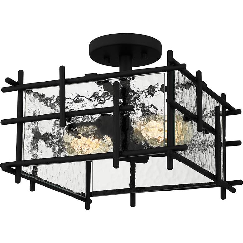 Image 7 Quoizel Daphne 13" Wide Matte Black 2-Light Ceiling Light more views