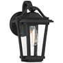 Quoizel Darius 11.5" High Black Finish Outdoor Lantern Wall Light