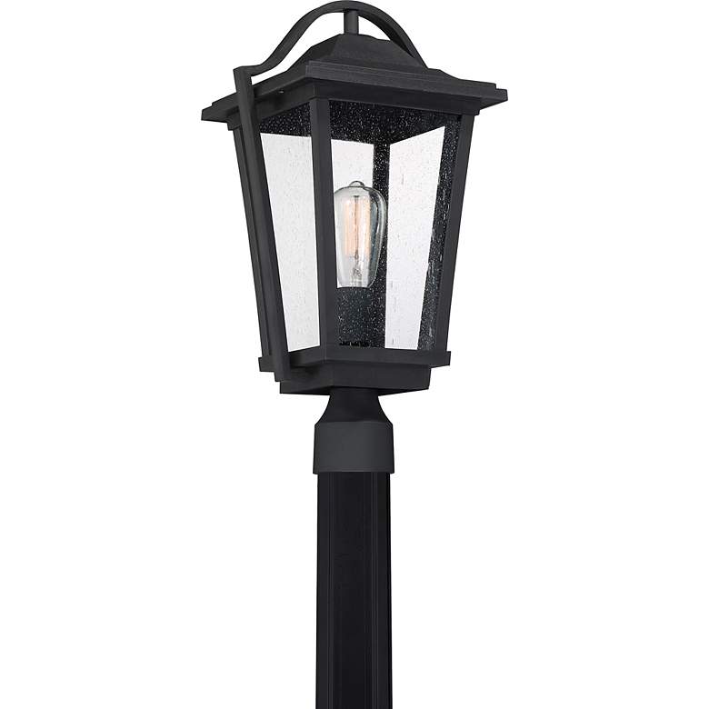 Image 3 Quoizel Darius 20 inch High Earth Black Outdoor Post Light more views