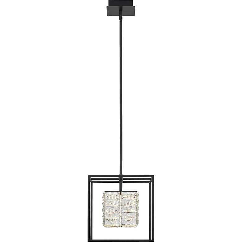 Image 2 Quoizel Dazzle 11 3/4" Wide Matte Black LED Mini Pendant more views