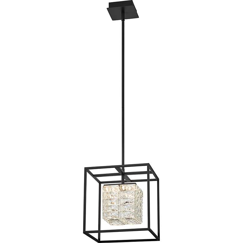 Image 3 Quoizel Dazzle 11 3/4" Wide Matte Black LED Mini Pendant more views