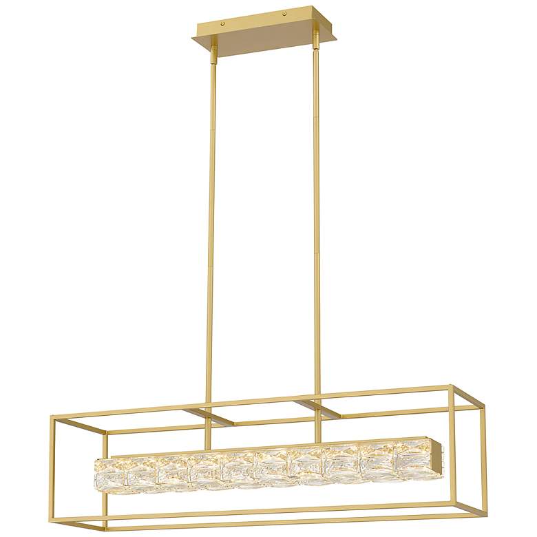 Image 2 Quoizel Dazzle 35 1/2" Wide Soft Gold LED Island Chandelier