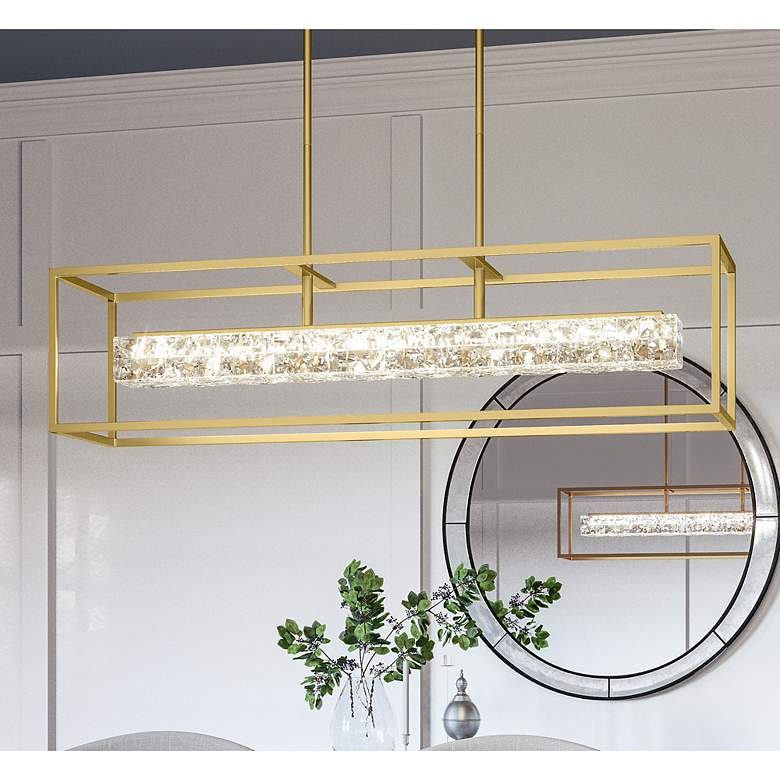 Image 1 Quoizel Dazzle 35 1/2" Wide Soft Gold LED Island Chandelier