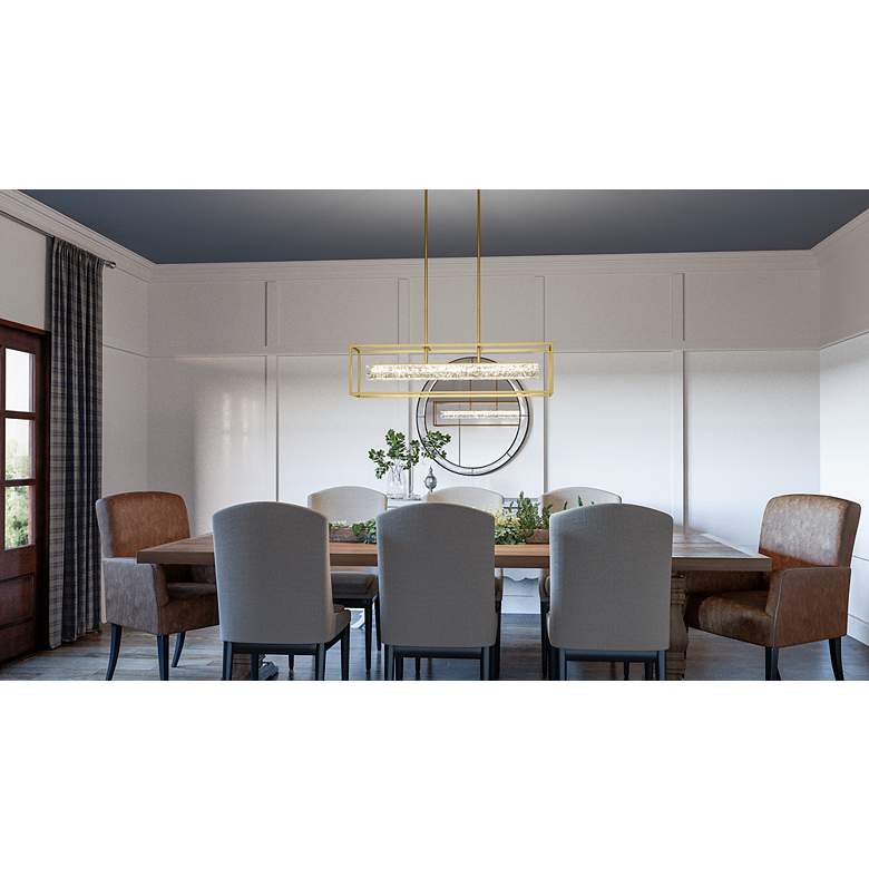 Image 3 Quoizel Dazzle 35 1/2" Wide Soft Gold LED Island Chandelier more views