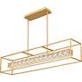 4_Quoizel Dazzle 48" Wide Soft Gold LED Linear Chandelier more views