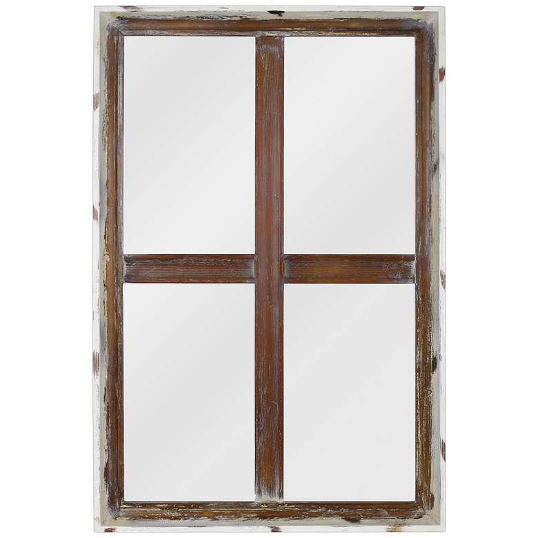 Image 1 Quoizel Decherd Brown 24 inch x 36 inch Rectangular Wall Mirror