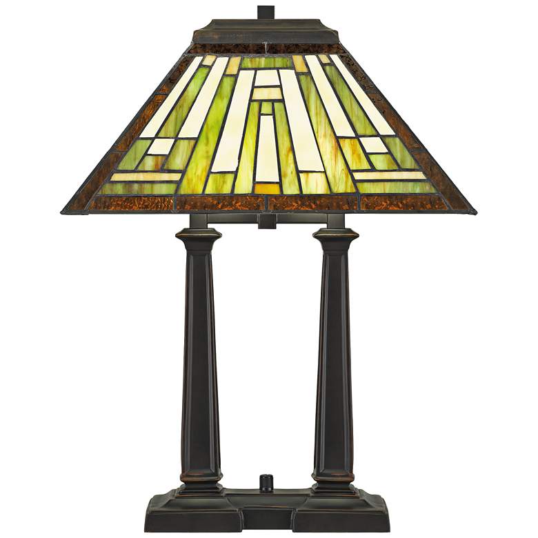 Image 1 Quoizel Decker 21 1/2" High Tiffany-Style Accent Table Lamp