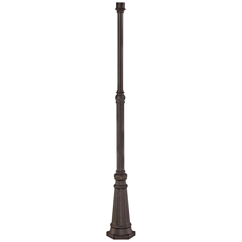 Image 1 Quoizel Decorative Bronze Outdoor Post Light Pole and Base