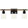 Quoizel Devon Court 24" Wide Matte Black 3-Light Bath Light
