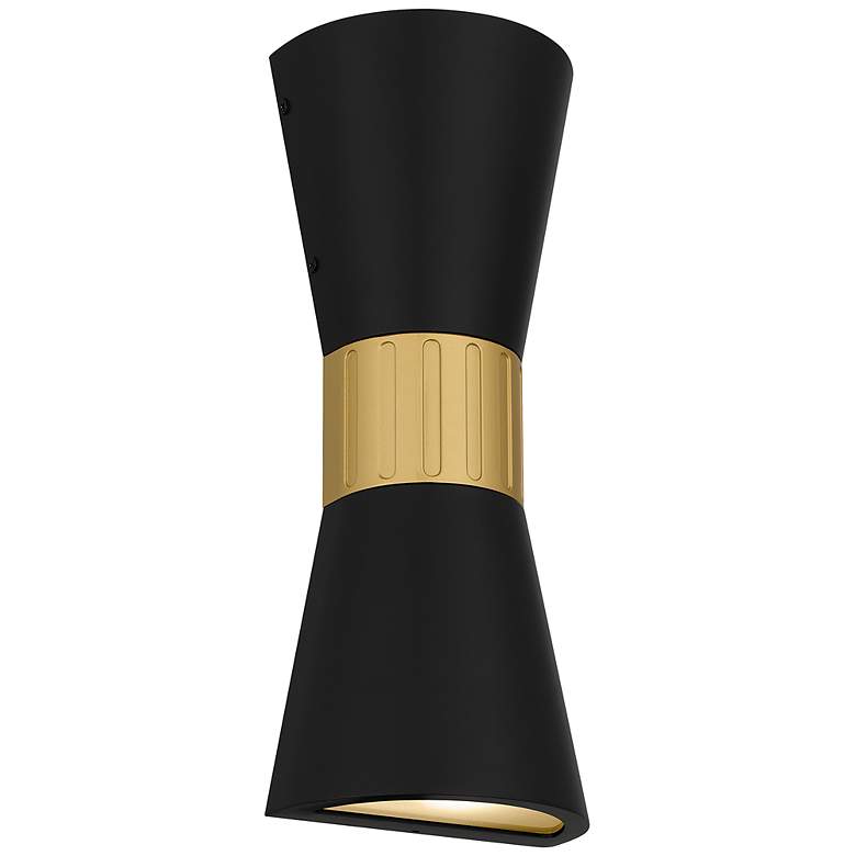 Image 2 Quoizel Dexter 15" High Matte Black LED Outdoor Wall Light